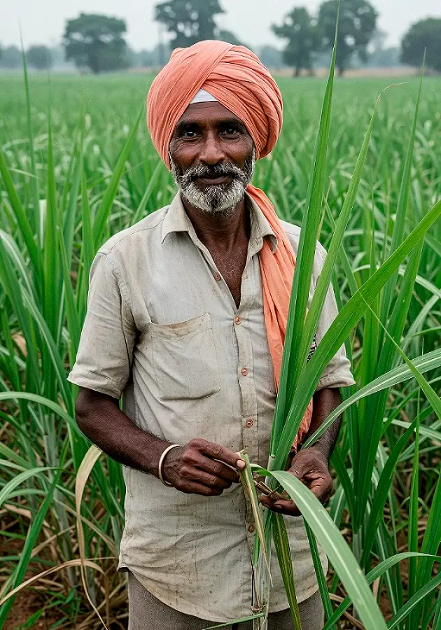 ऊस लागवड तंत्र कमी खर्चात जास्त उत्पादन घेण्याचे आधुनिक मार्ग - 2025 2 उसाच्या शेता मध्ये शेतकरी पाहणी करताना उस लागवड तंत्र