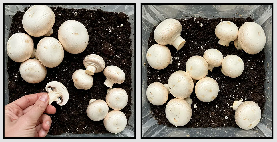 मशरूम की खेती का आधुनिक यूनिट जहा तयार मशरूम