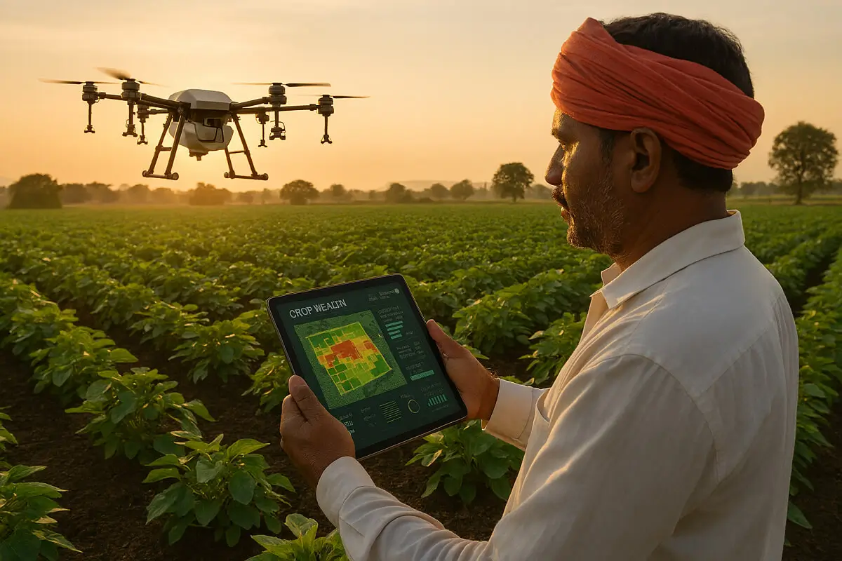 शेतीमध्ये ड्रोन वापरून पिकांचे निरीक्षण