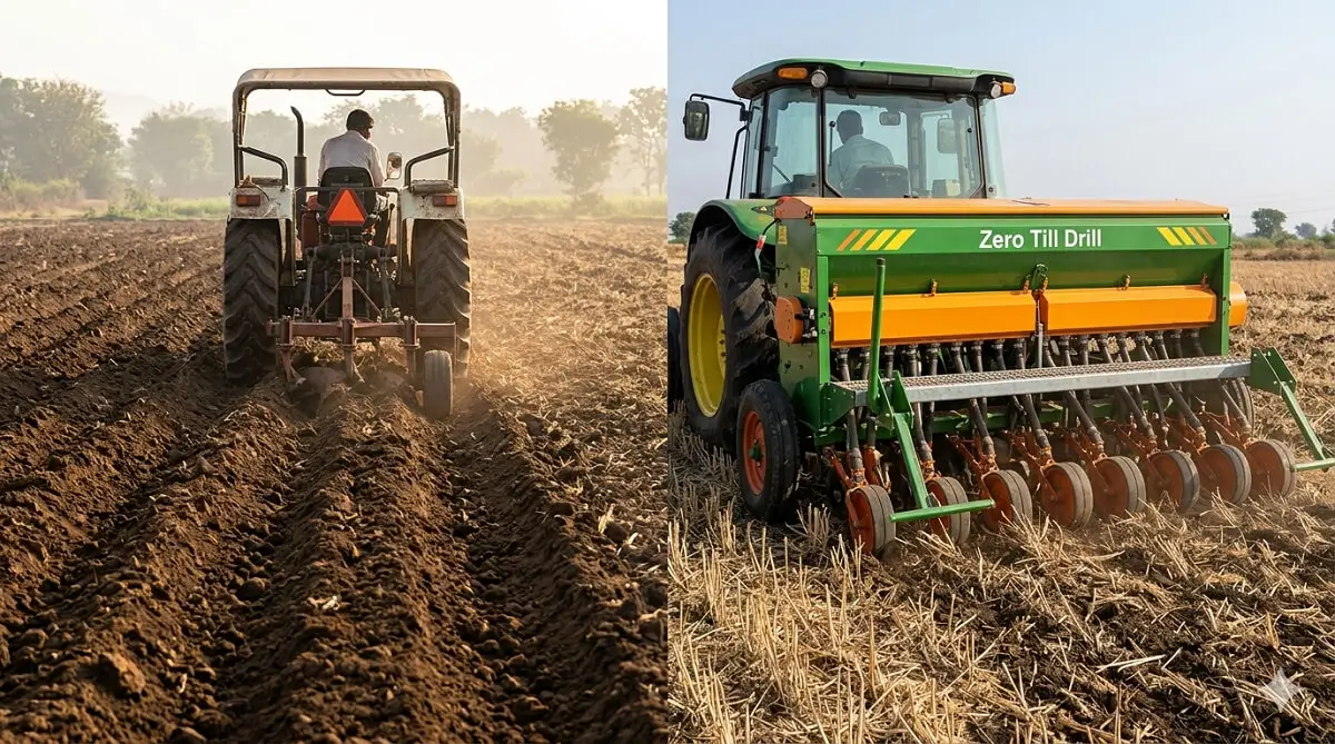 Zero Tillage यंत्राद्वारे थेट बियाणे पेरणी
