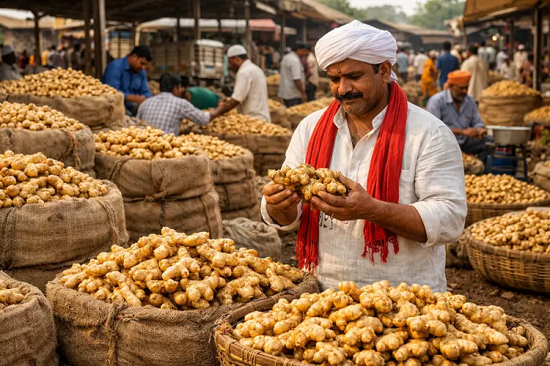 बाजारात विक्रीसाठी ठेवलेले आले